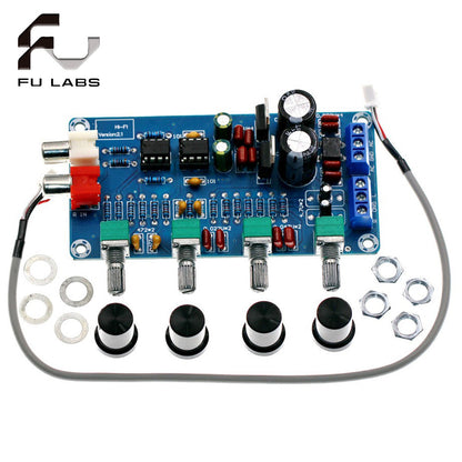 XH-M164 NE5532 Stereo Pre-amp Preamplifier Tone Board Audio 4 Channels Amplifier Module 4CH CH Control Circuit Telephone Preamp