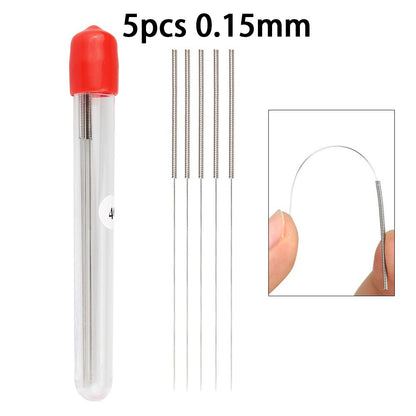 Fulabs 5Pcs Stainless Steel Cleaning Needle 0.15mm 0.25mm 0.3mm 0.35mm 0.4mm Part Drill For V6 Nozzle 3D Printers Parts