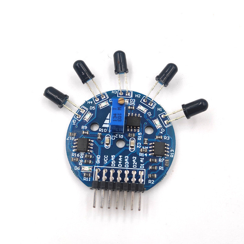 Fulabs 5 Way Flame Sensor Module 5 Road Digital Analog Signal Dual Output Fire Detection Sensor Module for arduino DIY Kit