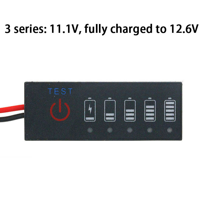 1pcs Battery Level Indicator Iron Ternary Lead-acid Capacity Display Lithium 3.7V 7.4V 11.1V 14.8V Phosphate Tester Meter 1S 2S 3S 4S