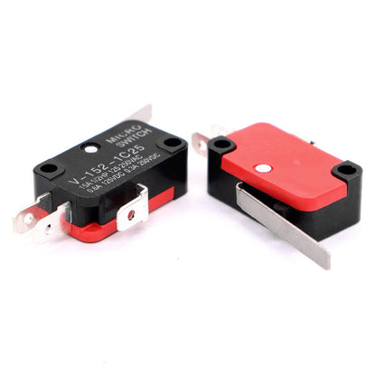 2pcs Fulabs Micro Limit Switch Snap Long Straight Hinge Lever Arm SPDT Switch 15A Spare Parts Only