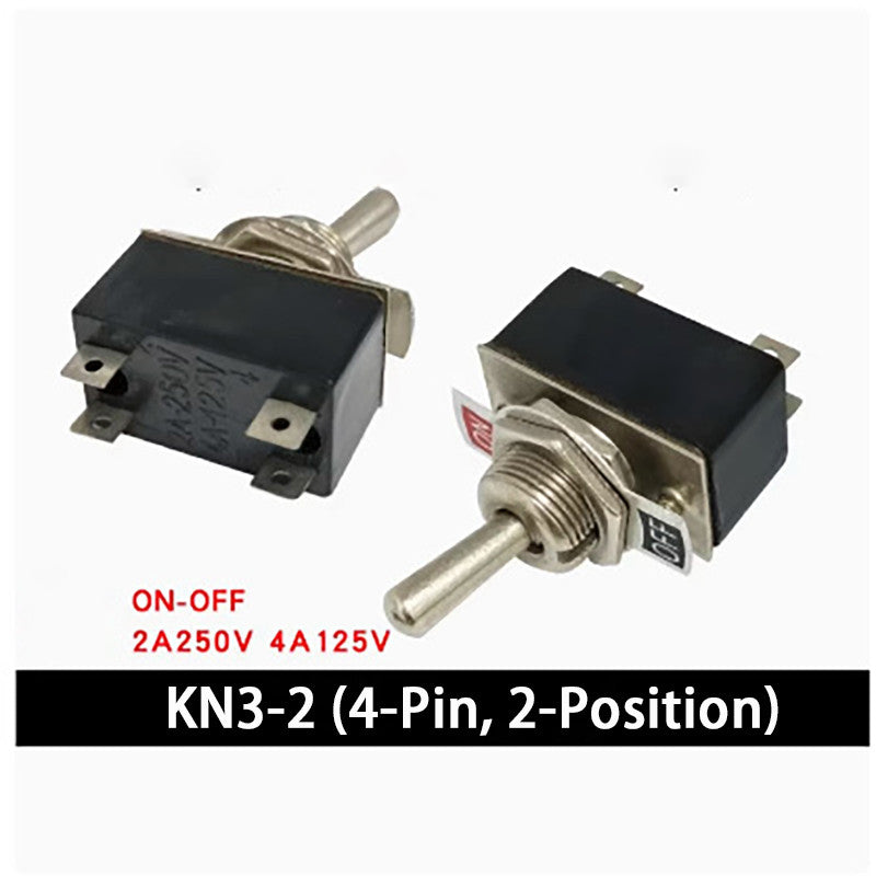 KN3 Toggle Switch 2Pos 2Pin 4Pin 6Pin 2A 250V KN3-1 KN3-2 KN3-3 Waterproof Cover