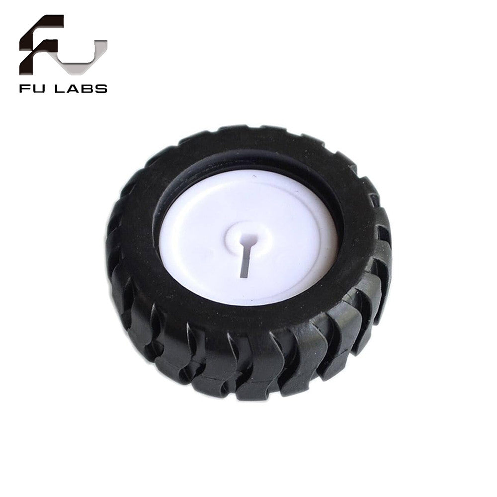 Rubber Wheel N20 ABS 43X19MM, D type 3mm hole