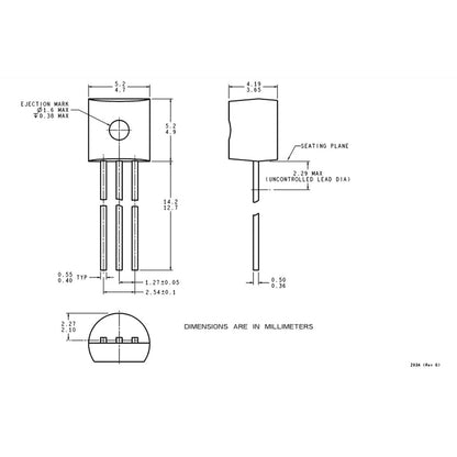 Temperature Sensor Lm35 To-92 From 4 V to 30 V