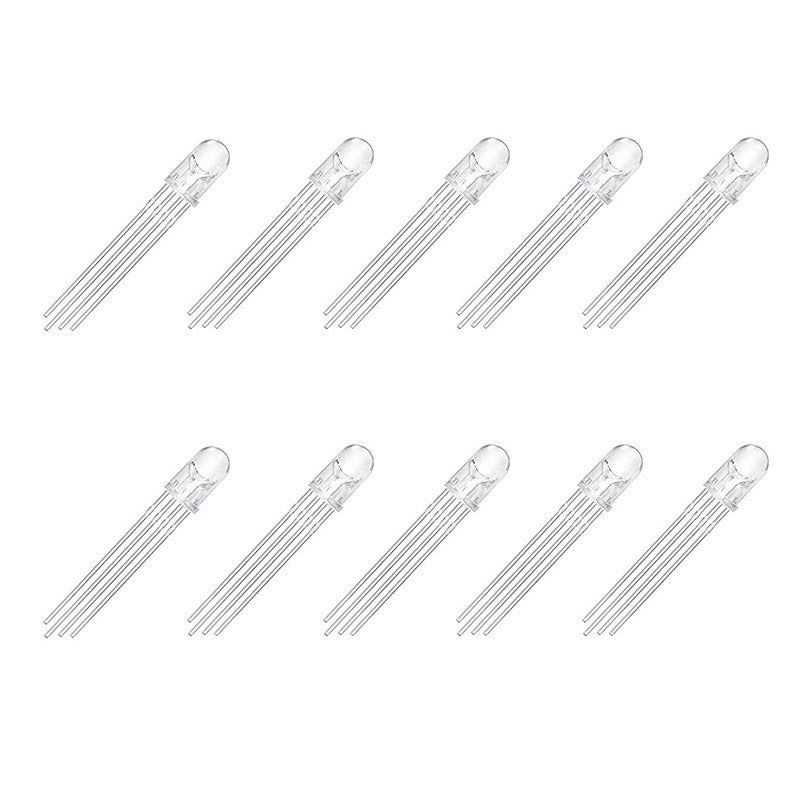 LED 5MM 10MM Rgb Clear Common Cathode 10Pcs