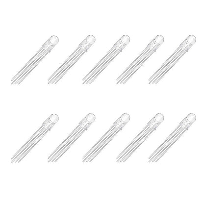 LED 5MM 10MM Rgb Clear Common Cathode 10Pcs