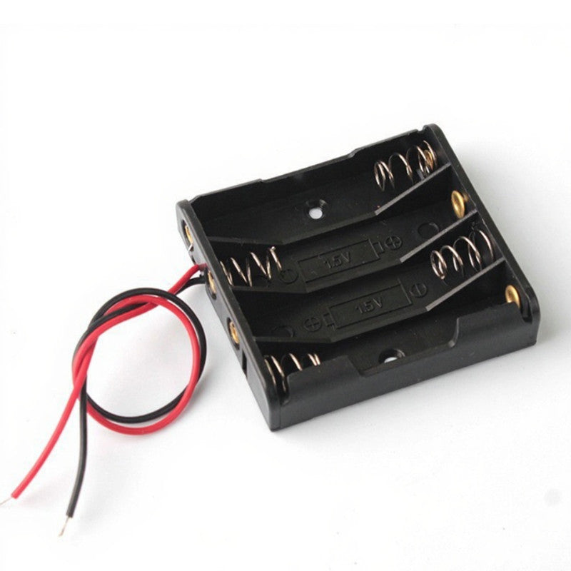 AAA Size 1/2/3/4 Slot Battery Holder Storage Box Case with Wire Lead