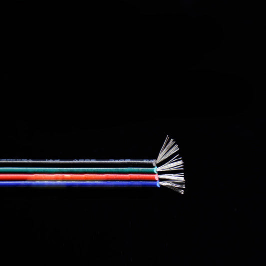 12V RGB 2P/3P/4 Cores LED Strip Extension Wire 1M