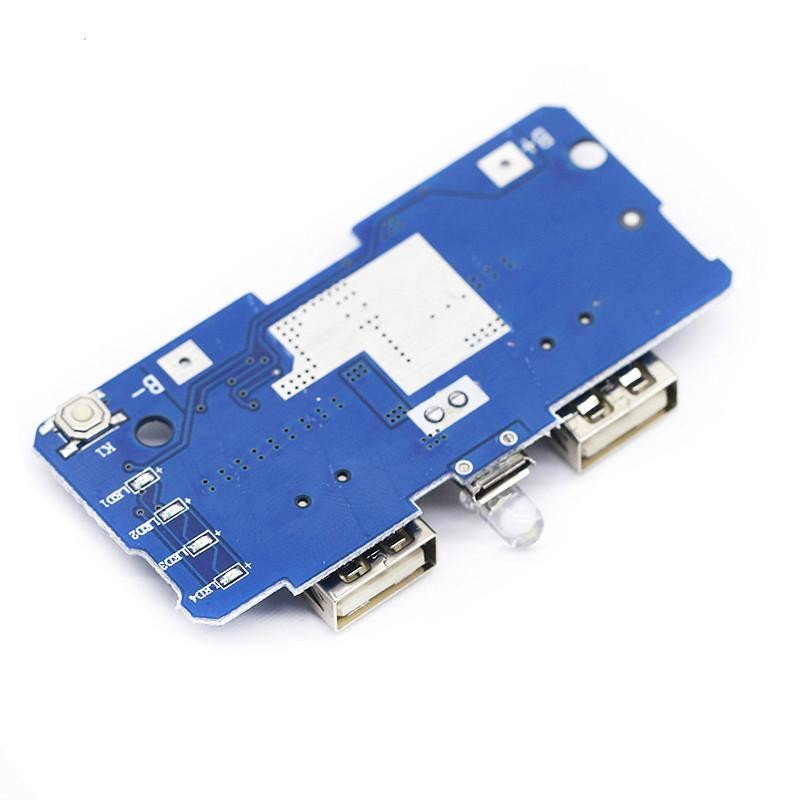 18650 Dual Micro USB 3.7V to 5V 2A Boost Mobile Power Bank DIY 18650 Lithium Battery Charger PCB Board Step Up Module With Led