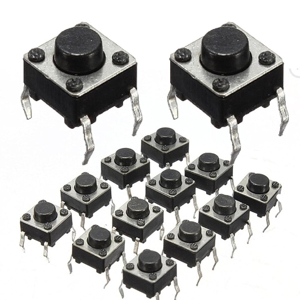 100pcs button Touch switch 6*6*5 keys button DIP 4pin 6*6*5mm Light touch switch DIP4 /OFF Touch 6x6x5