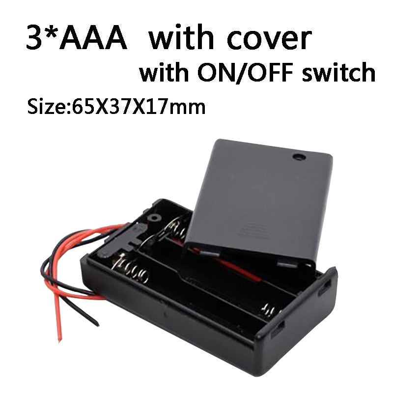 AAA Size 1/2/3/4 Slot Battery Holder Storage Box Case with Wire Lead