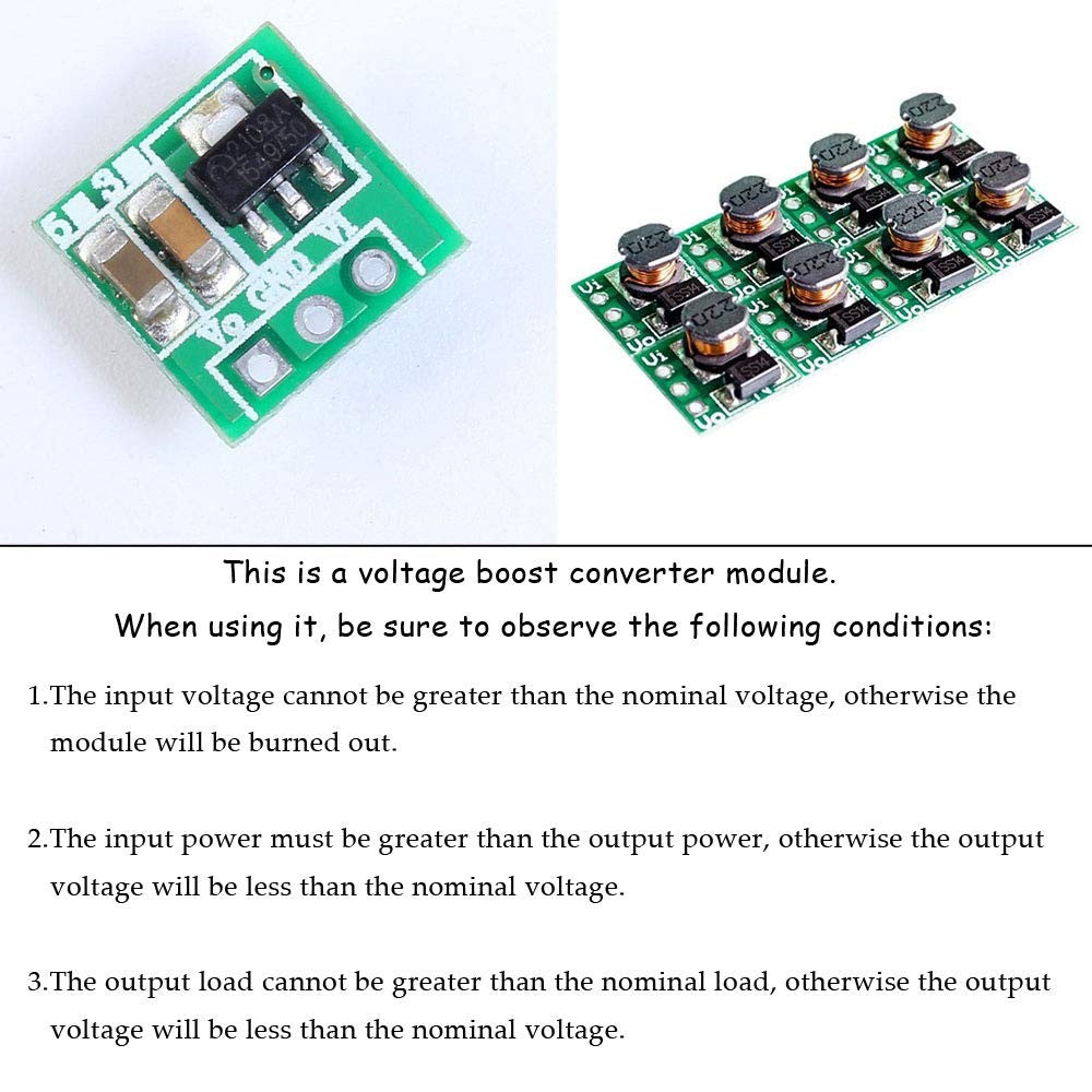 DC 0.9V-5V To 5V or DC 0.8V-3.3V To 3.3V DC-DC Step-Up Power Module Voltage Boost Converter Board