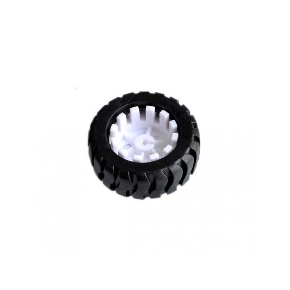 Rubber Wheel N20 ABS 43X19MM, D type 3mm hole