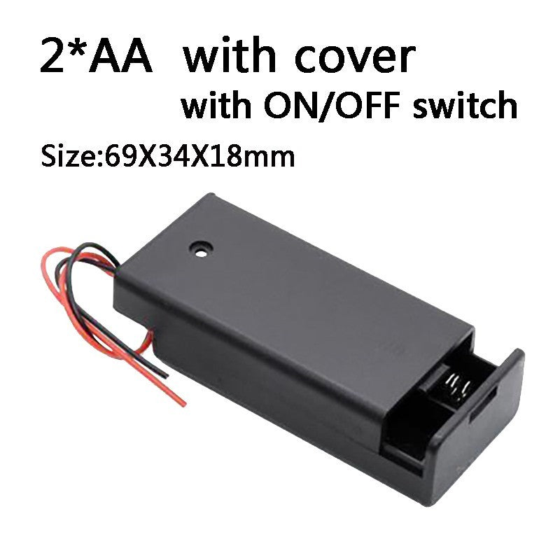 AA Size 1/2/3/4/6/8 Slot Battery Holder Storage Box Case with Wire Lead