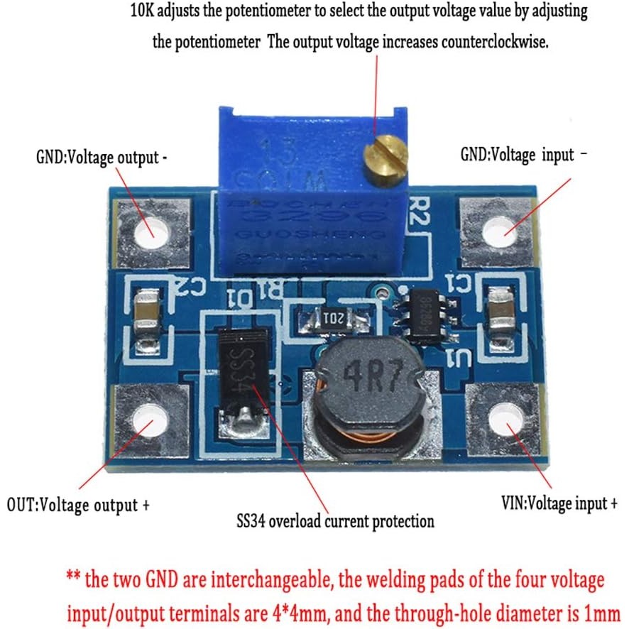 DC-DC SX1308 Step-UP Adjustable Power Module Boost Conver