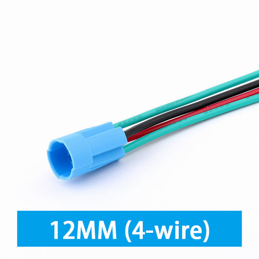 1pcs Switch Accessories Cable Quick Socket For Metal Push Button Wiring Plastic Connector Matching Base Wire Lamp 12mm 16mm 19mm 22mm