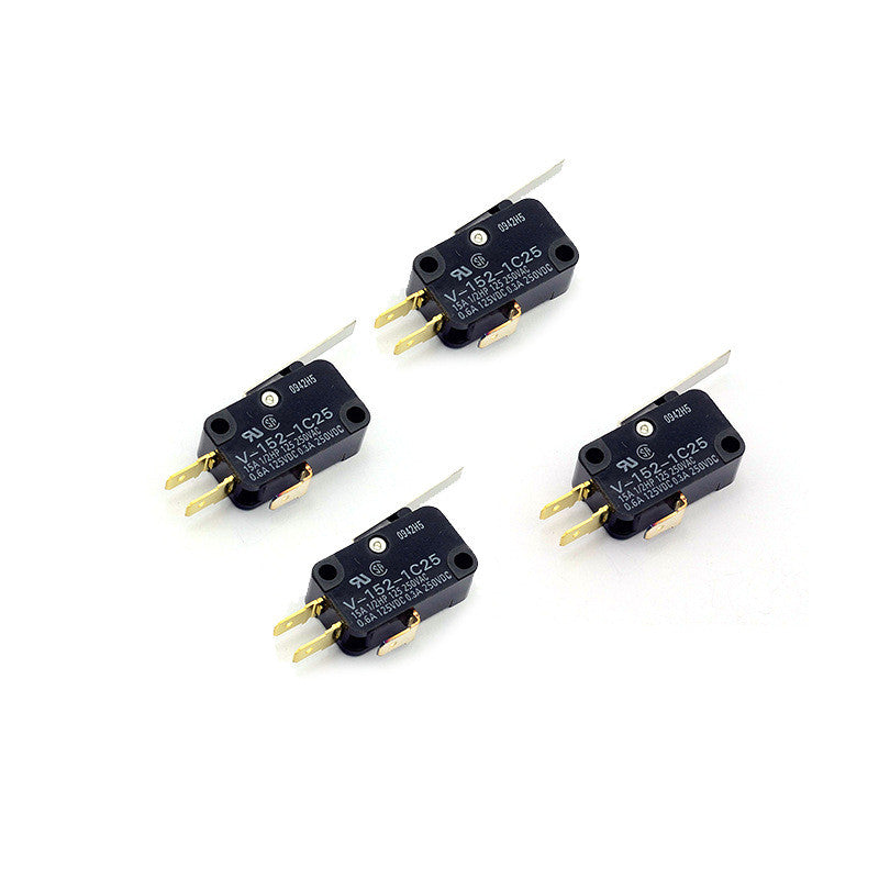 2pcs Fulabs Micro Limit Switch Snap Long Straight Hinge Lever Arm SPDT Switch 15A Spare Parts Only