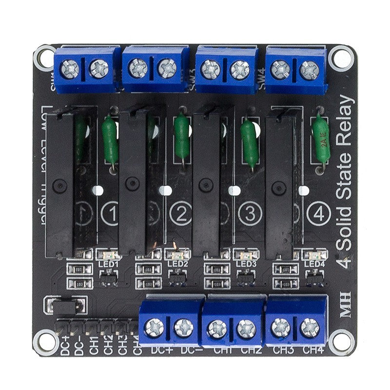 5V 1 2 4 8 Channel SSR G3MB-202P Solid State Relay Module 240V 2A Output with Resistive Fuse Diy Kit