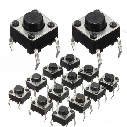100pcs button Touch switch 6*6*5 keys button DIP 4pin 6*6*5mm Light touch switch DIP4 /OFF Touch 6x6x5