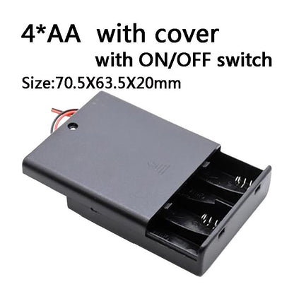 AA Size 1/2/3/4/6/8 Slot Battery Holder Storage Box Case with Wire Lead