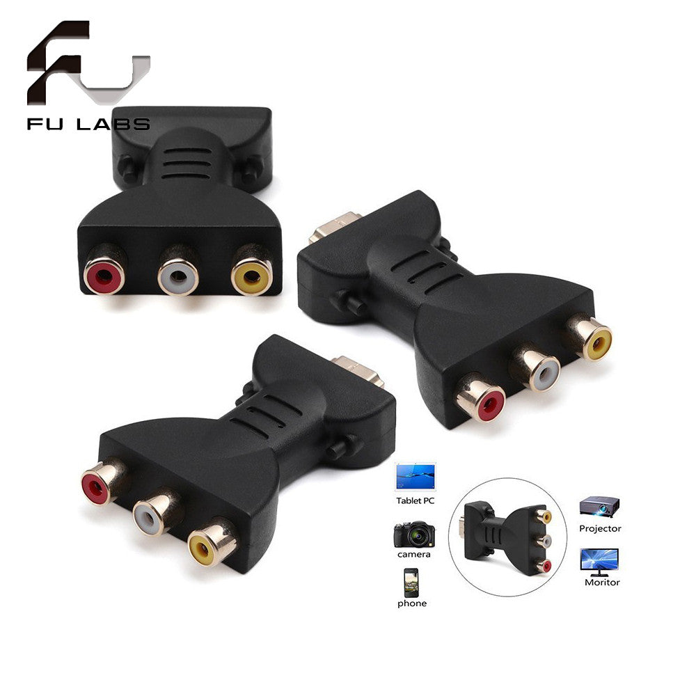 1pcs HDMI to 3RCA AV Adapter for DVD and Projector with Video Audio Component Converter
