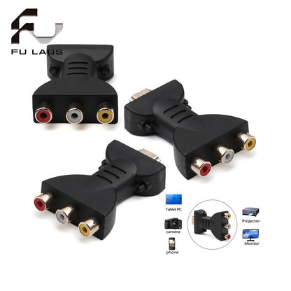 1pcs HDMI to 3RCA AV Adapter for DVD and Projector with Video Audio Component Converter