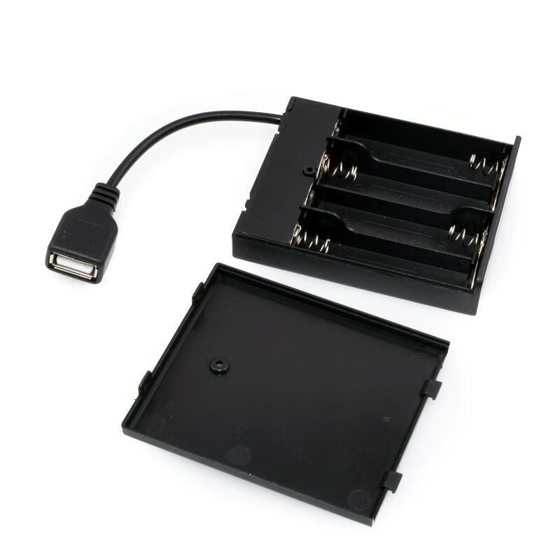 1pcs AA Slot Battery Holder Storage Box Case with USB Female Port Size 2/3/4/6/8