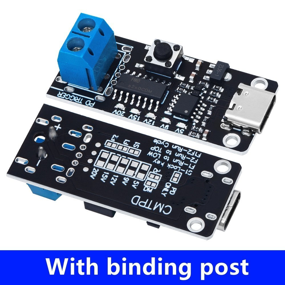 100W 5A USB-C Fast Charge Trigger Board Module PD/QC Decoy Board Fast Charge USB Type-c PD 2.0 3.0 Power Delivery Boost Module