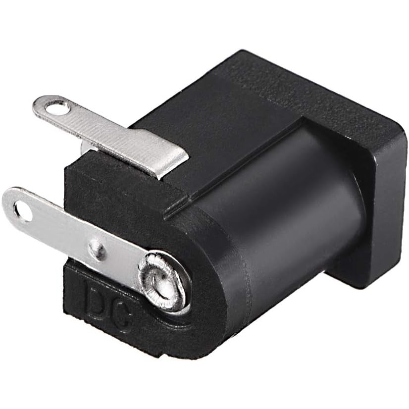 Horizontal 5.5*2.1mm/5.5*2.5mm DC female socket DC005 high temperature resistant socket iron pin/copper pin