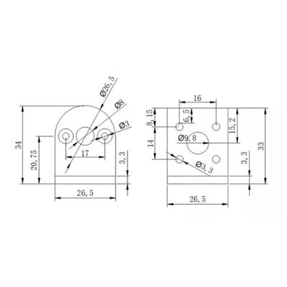 Motor Fixed Bracket Holder JGA25 310 370 GA25 Brushless DC Electric Motors Gearbox