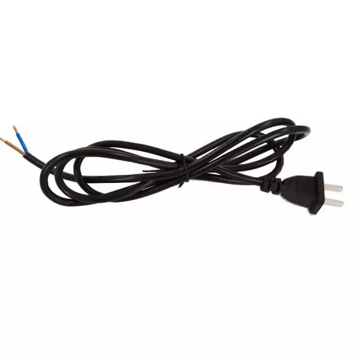 0.5mm² x 1.2m 2-Core Power Cable with 2-Pin Plug, Bare Copper Wire Ends Ac Power Cord 2 Pin Plug | 220V