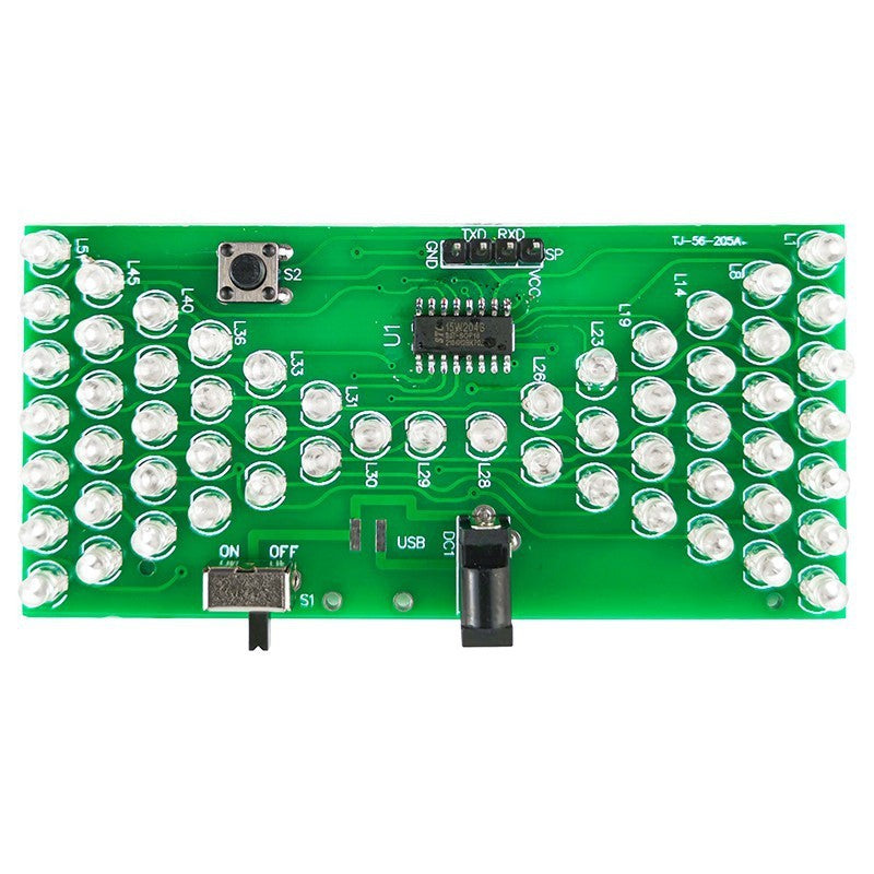 Fulabs Electronic Hourglass DIY Kit Funny Electric Production Kits Precise With LED Lamps Double Layer PCB Board 84*40mm