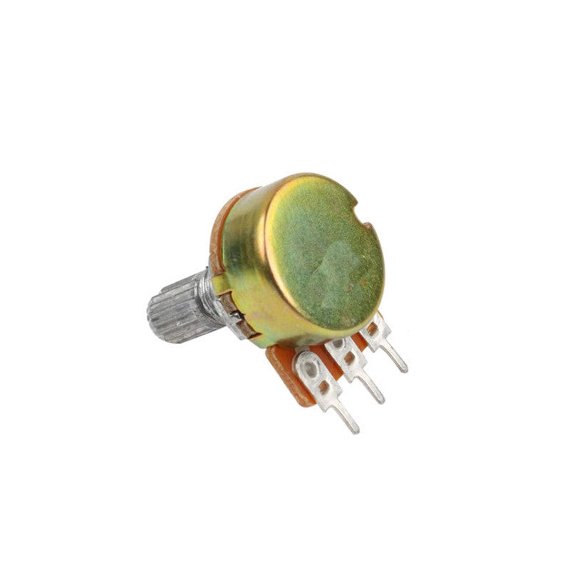 5pcs WH148 Linear Potentiometer 15mm Shaft With Nuts And Washers 3pin B5K B10K B20K B50K B100K B250K B500K B1M