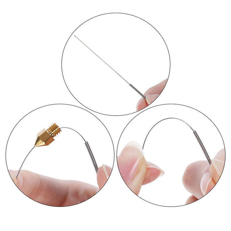 Fulabs 5Pcs Stainless Steel Cleaning Needle 0.15mm 0.25mm 0.3mm 0.35mm 0.4mm Part Drill For V6 Nozzle 3D Printers Parts