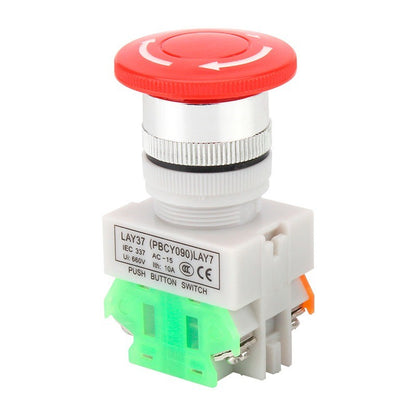 LAY37-11ZS(Y090-11ZS) Emergency stop self-locking push button switch Emergency stop switch Stop button 10A Off