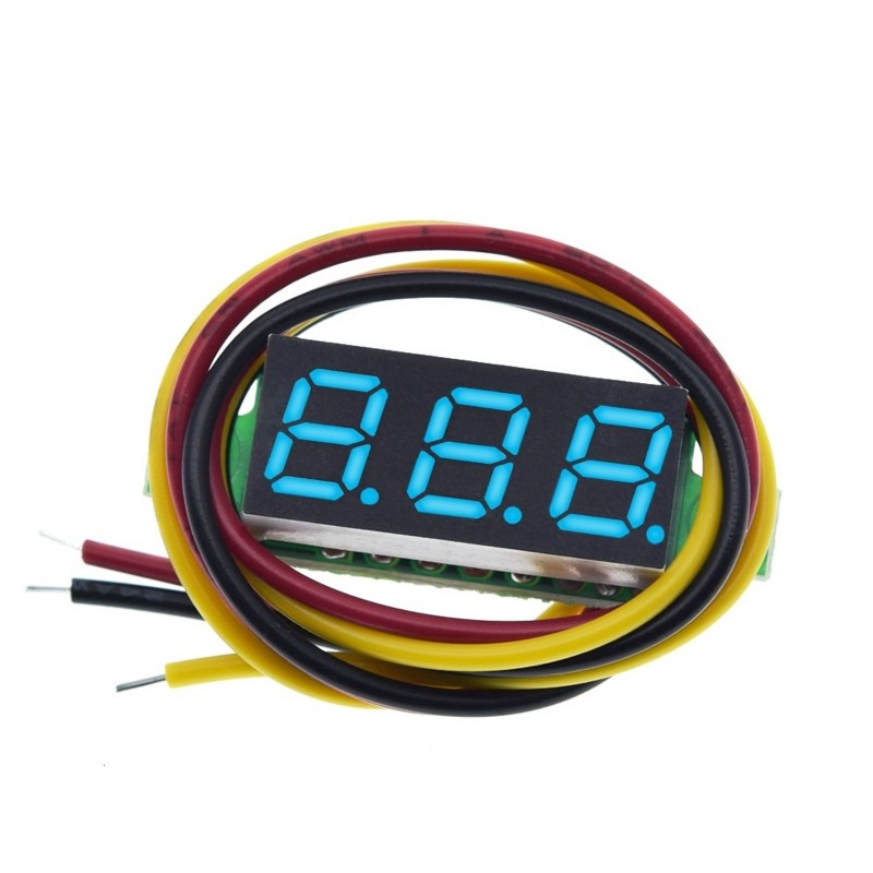 0.28 inch DC 0-100V 3-Wire Mini Gauge voltage meter Voltmeter LED Display Digital Panel Voltmeter Meter Volt Detector Blue Red Green Yellow