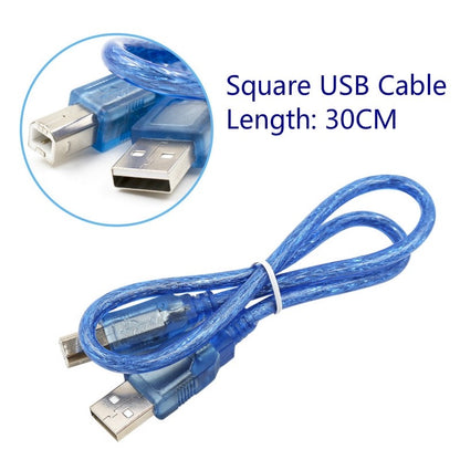 TYPE-C / Mini / Micro / Square USB Cable for Arduino for UNO R3,Mega 2560,Nano,Due R3,Leonardo,Pro micro,Pro Mini Board 30CM