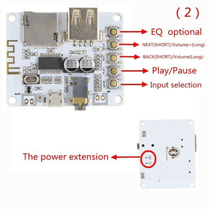 Bluetooth Audio Receiver board with USB TF card Slot decoding playback output A7-004 5V 2.1 Wireless Stereo Music Module