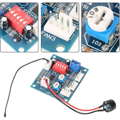 Four-wire PWM fan thermostat computer cooling, fan temperature control module automatic temperature control speed DC 12V