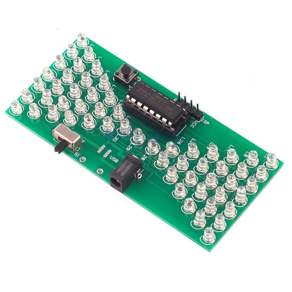 Fulabs Electronic Hourglass DIY Kit Funny Electric Production Kits Precise With LED Lamps Double Layer PCB Board 84*40mm