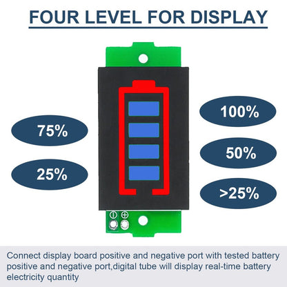1/2/3/4/5/6/7/8S Lithium Battery Capacity Indicator Module Blue Green Display Electric Vehicle Battery Power Tester 3.7V Li-ion