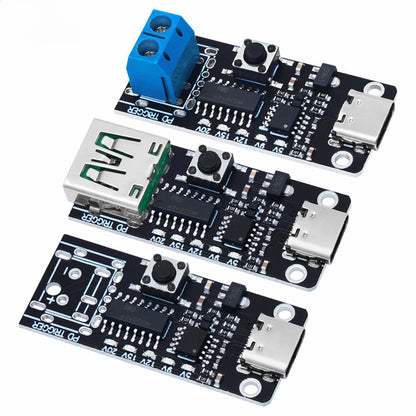 100W 5A USB-C Fast Charge Trigger Board Module PD/QC Decoy Board Fast Charge USB Type-c PD 2.0 3.0 Power Delivery Boost Module