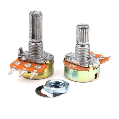 5pcs WH148 Linear Potentiometer 15mm Shaft With Nuts And Washers 3pin B5K B10K B20K B50K B100K B250K B500K B1M
