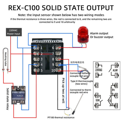 Digital Rex-C100 Lcd Pid Temperature Controller Set Ssr K Type Thermocouple