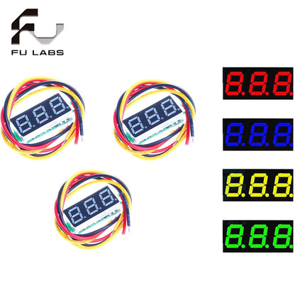 0.28 inch DC 0-100V 3-Wire Mini Gauge voltage meter Voltmeter LED Display Digital Panel Voltmeter Meter Volt Detector Blue Red Green Yellow
