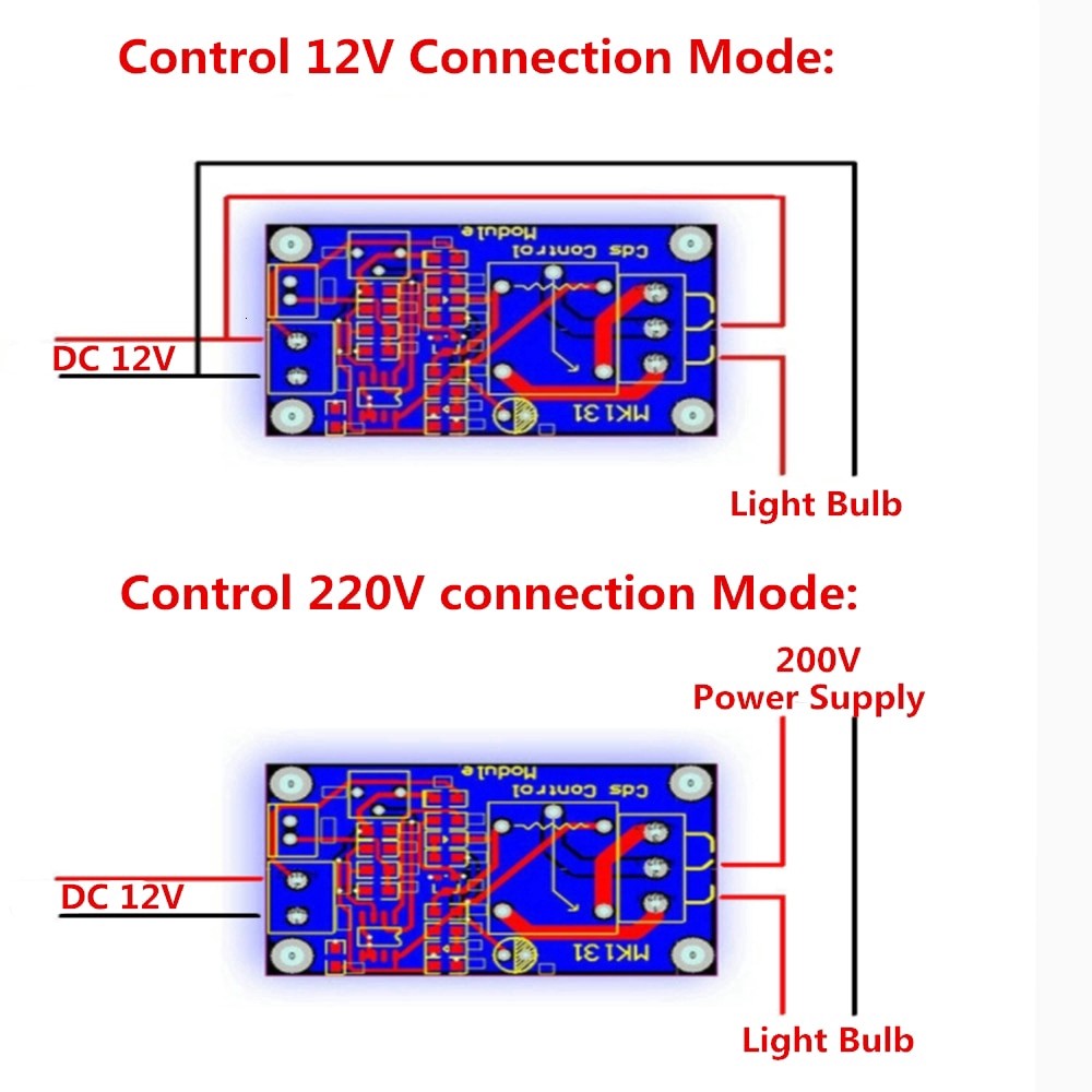 XH-M131 DC 5V 12V 24V Light Control Switch Photoresistor Relay Module Detection Sensor 10A brightness Automatic Control Module