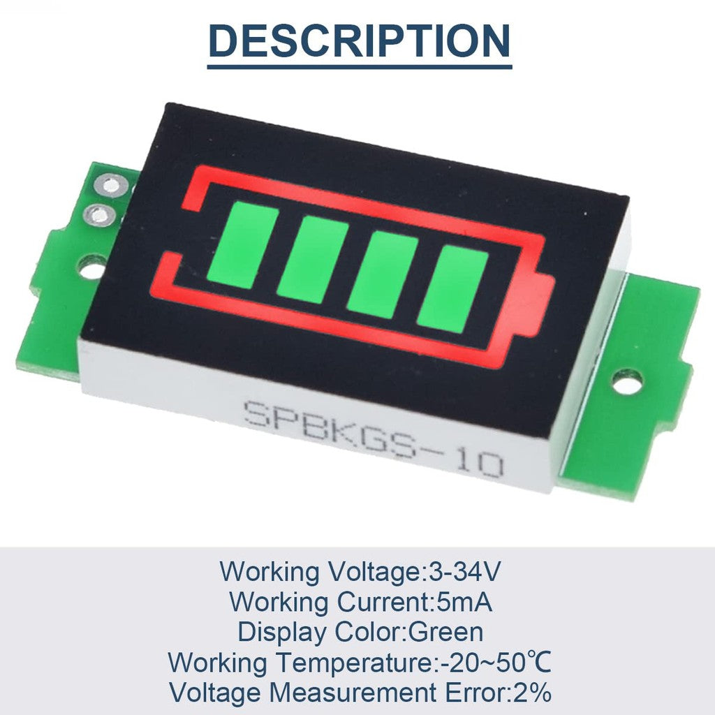 1/2/3/4/5/6/7/8S Lithium Battery Capacity Indicator Module Blue Green Display Electric Vehicle Battery Power Tester 3.7V Li-ion