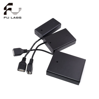 1pcs AA Slot Battery Holder Storage Box Case with USB Female Port Size 2/3/4/6/8