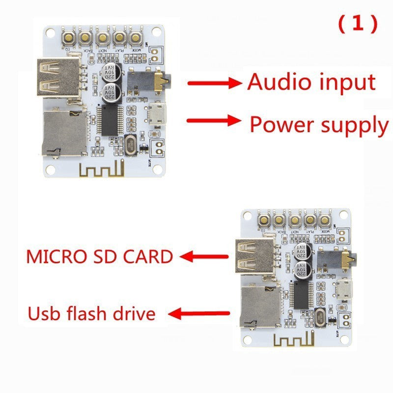 Bluetooth Audio Receiver board with USB TF card Slot decoding playback output A7-004 5V 2.1 Wireless Stereo Music Module