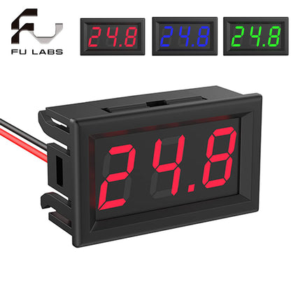 DC 5V-120V Digital Voltmeter Panel Gauge 2 Wires 0.56 inch LED Mini Voltage Meter Table Red Green Blue Display